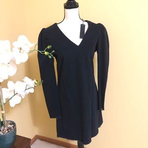 Maison cinqcent black distressed zipper dress Sz M